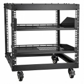 OEM KFSJJHS9UJL25B27FV0 Rack metalic de podea sau perete 9U, 510 x 585 x 560 mm, Adancime reglabila 23-40 inch, Otel carbon, 4 x roti blocabile