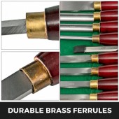 OEM MGCD8PCSMGCCZHBT1V0 Set 8 dalti pentru strunjire lemn, Otel HSS, maner lemn, Cutie transport