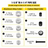 OEM PQGKZQJDK54142VT3V0 Trusa expansor hidraulic pentru tevi esapament, 12 piese, 1-5/8 pana la 4-1/4, 10 Tone