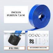 OEM RYFDJSBYCYC377WQQV0 Motopompa pentru apa murdara, benzina 4 timpi, putere 7 CP, iesire 3 “, debit 1000 l/min, Inaltime 43 m, aspiratie 7 m