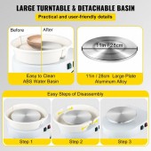 OEM SJS11INCH220VY2ADV2 Roata de olarit profesionala electrica, cu pedala, 350 W, diametru placa 28 cm, picioare telescopice