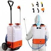 OMS BBSPPPPE416L4EAKOV2 Aparat de stropit cu acumulator, 12 V / 7.2 Ah, capacitate 15 l, 6 duze, tip rucsac si carucior, Debit 3.6 l/min, 0-6.4 Bar