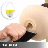 OMS MGCDMBSJT00000001V0 Set 4 dalti pentru strunguri lemn, Otel HSS, maner lemn, carbura cu forma de diamant