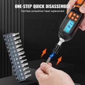 OMS NJLSDSXK26670HHEWV0 Surubelnita dinamometrica, Cuplu reglabil 0.3-8 Nm, 1/4, Crom Vanadiu, Afisaj digital