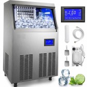 OMS ZBJ60KGSYPPSB0001V2 Masina profesionala de facut cuburi de gheata, Inox 60 kg/zi, capacitate de depozitare 15 kg, 335 W, afisaj LCD