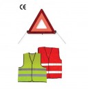 Pachet vesta reflectorizanta plus triunghi reflector