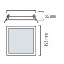 Panou Led patrat, Slim/Sq-15, putere 15 W, 6000 K, 900 lm