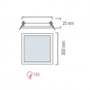 Panou Led patrat, Slim/Sq-24, putere 24 W, 6000 K, 1632 lm