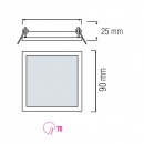 Panou Led patrat, Slim/Sq-3, putere 3 W, 6000 K, 110 lm