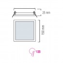 Panou Led patrat, Slim/Sq-9, putere 9 W, 6000 K, 540 lm