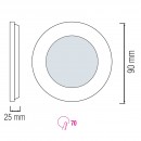 Panou Led rotund, Slim-3, putere 3 W, 6400 K, 110 lm