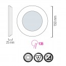 Panou Led rotund, Slim-9, putere 9 W, 6400 K