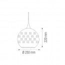 Pendul Quantum Copper-1, max. 60 W, sticla, diametru 250 mm, efect 3D