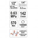 Pistol pneumatic 570Nm, Yato YT-09505