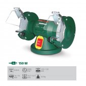 Polizor de banc DWT DS-150KS, diametru disc 125 mm, putere 150W