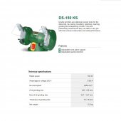 Polizor de banc DWT DS-150KS, diametru disc 125 mm, putere 150W