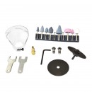 Polizor drept pneumatic Geko G03142, disc 75 mm, accesorii si valiza transport