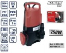 Pompa submersibila apa murdara 750W, Raider RD-WP25