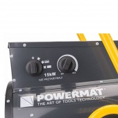 Powermat PM1023 Tun de caldura industrial ceramic, Trifazat 400V, Trepte putere 95 / 7500 / 15000 W, debit aer 1450 mÂ³/h