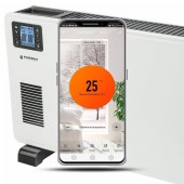 Powermat PM1191 Convector electric cu control WiFi, 3 trepte de putere 1000/1300/2300 W, Alb, Telecomanda