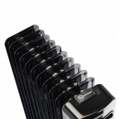 Powermat PM1247 Calorifer electric 11 elementi, Wi-Fi, 3 trepte putere 1000/1500/2500 W, Negru, panou LCD tactil