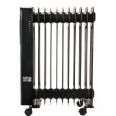 Powermat PM1247 Calorifer electric 11 elementi, Wi-Fi, 3 trepte putere 1000/1500/2500 W, Negru, panou LCD tactil