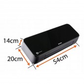 Powermat PM1250 Aeroterma de perete ceramica, Telecomanda, 0 / 1000 W / 2000 W, LCD, termometru, Timer, Negru