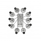 Powermat PM1250 Aeroterma de perete ceramica, Telecomanda, 0 / 1000 W / 2000 W, LCD, termometru, Timer, Negru