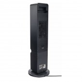 Powermat PM1251 Radiator turn, 2 trepte de putere 1000/2500 W, Telecomanda, Oscilatie, Afisaj LCD, Negru