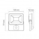 Proiector Led cu senzor Puma/S-10, putere 10 W, 500 lm, IP 65