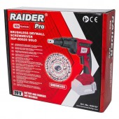 Raider 030187 Surubelnita electrica brushless gips-carton 520W 1/4 , acumulator 1x4Ah