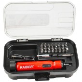 Raider 031129 Surubelnita electrica 3.6V 1,5Ah 26 accesorii cutie 