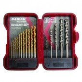 Raider 157796 Set 17 burghie pentru metal si zidarie Raider 157796, HSS, 1.5-10 mm