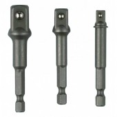 Raider 158904 Set 3 adaptori patrati Raider 158904, 1/4 HEX la 3/8 si 1/2 inch, Crom Vanadiu