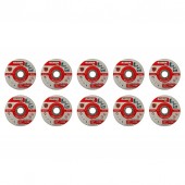 Raider 160157 Set 10 discuri pentru taiat metal 115Ñ…1.0, A60T, inox 