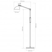 Rebel LEC-KOM1025 Lampa de podea led 12w+3w rebel