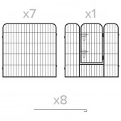 Rebel LEC-RA-1207 Tarc modular pentru caini 8 panouri 80x80 cm rebel anim