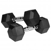 Rebel LEC-RBA-2325-06 Gantere dumbbell hex fonta cauciucata 2x6kg rebel activ