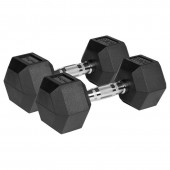 Rebel LEC-RBA-2325-10 Gantere dumbbell hex fonta cauciucata 2x10kg rebel acti