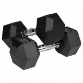 Rebel LEC-RBA-2325-10 Gantere dumbbell hex fonta cauciucata 2x10kg rebel acti
