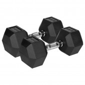 Rebel LEC-RBA-2325-12.5 Gantere dumbbell hex fonta cauciucata 2x12.5kg rebel ac
