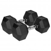 Rebel LEC-RBA-2325-15 Gantere dumbbell hex fonta cauciucata 2x15kg rebel acti