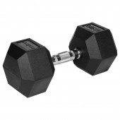 Rebel LEC-RBA-2325-17.5 Gantere dumbbell hex fonta cauciucata 17.5kg rebel acti