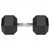 Rebel LEC-RBA-2325-25 Gantere dumbbell hex fonta cauciucata 25kg rebel active