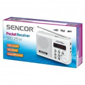 Sencor LEC-S-SRD215W Radio portabil micro sd alb sencor
