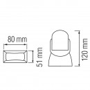 Senzor de miscare cu infrarosu, Megane HL487, alb, distanta detectie 8 m, IP 65