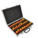 Set 35 freze pentru lemn, Geko G01202, HSS, Valiza din aluminiu