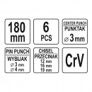 Set 6 dalti CR-V, Yato YT-4710