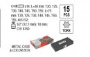 Set biti imbus torx 15 piese, YT-0411