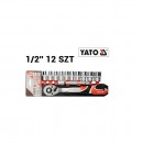 Set chei tubulare cu antrenor Yato YT-38821, prindere 1/2“, dimensiune 10-24 mm, Cr-V
